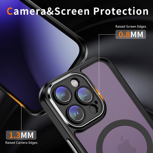 For iPhone 15 Pro Max Magnetic Clear Case with Lens Protector MagSafe Compatible - Zdjęcie 19 z 61