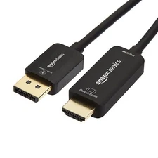 Amazon Basics DisplayPort to HDMI Display Cable for HDTV, Monitor, Projector, 3'