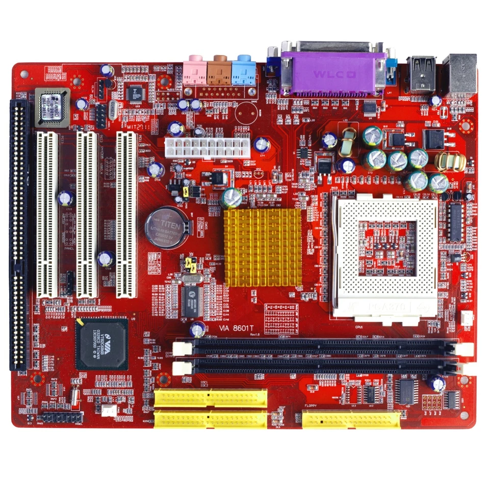 V8601T ISA Mainboard,PCI Motherboard,VIA 8601 8601T,ISA Slot Industrial Computer - Image 2 of 4