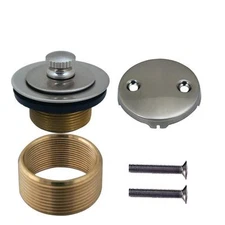 Belle Foret BFNTDCK1SN Universal Twist and Close Tub Waste Trim Kit Satin Nickel