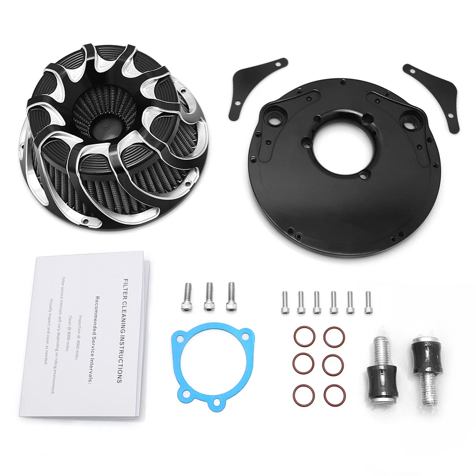 For harley Sportster XL Drift cut air cleaner filter intake 883 1200 1991-2024 Foto 4 de 4