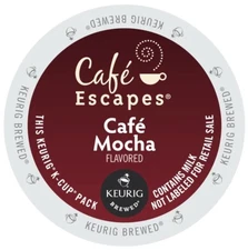 Cafe Escapes Cafe Mocha 24 to 144 Keurig K cups Pick Any Size FREE SHIPPING 