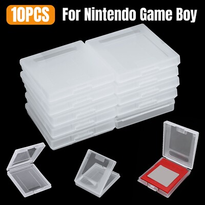 10 Clear Protective Game Cartridge Storage Cases for Nintendo Game Boy Color GBC