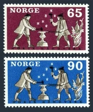 Norway 513-514,MNH.Michel 564-565. Norwegian craftsmen,1968.Two smiths.