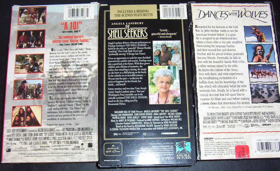 City Slickers,Shell Seekers &Dances with Wolves 3 vhs videos classics collectors - Image 2 of 2