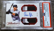 AARON JUDGE-2017 Flawless ROOKIE (#16/20) DUAL 3-COLOR PATCH JERSEY/AUTO PSA:8