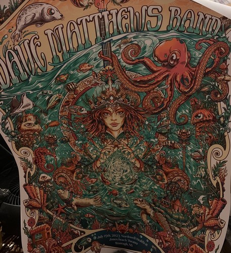 Dave Matthews Band DMB Poster New York NY Jones Beach Wantagh 7/19 2023 Juan MA
