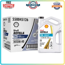 Shell Rotella T4 Triple Protection 15W-40 Motor Oil, 1 Gallon (3 Pack)