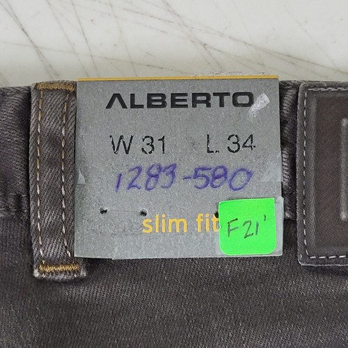 Alberto Luxury T400 Pants Chino Slim Fit Stone Rob Coloured Dual FX 31x34 New - Picture 8 of 18