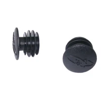 Lizard Skins Bicycle Handlebar End Plugs - Black, Plastic