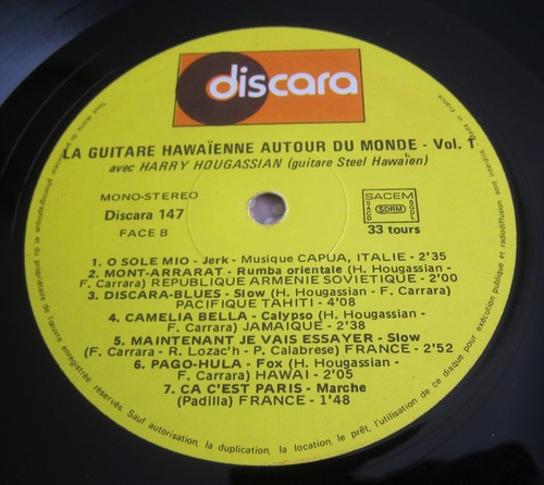 CHEESECAKE LP Sexy Brunette on the Beach "Guitarre hawaienne autour du monde" LP - Afbeelding 3 van 3