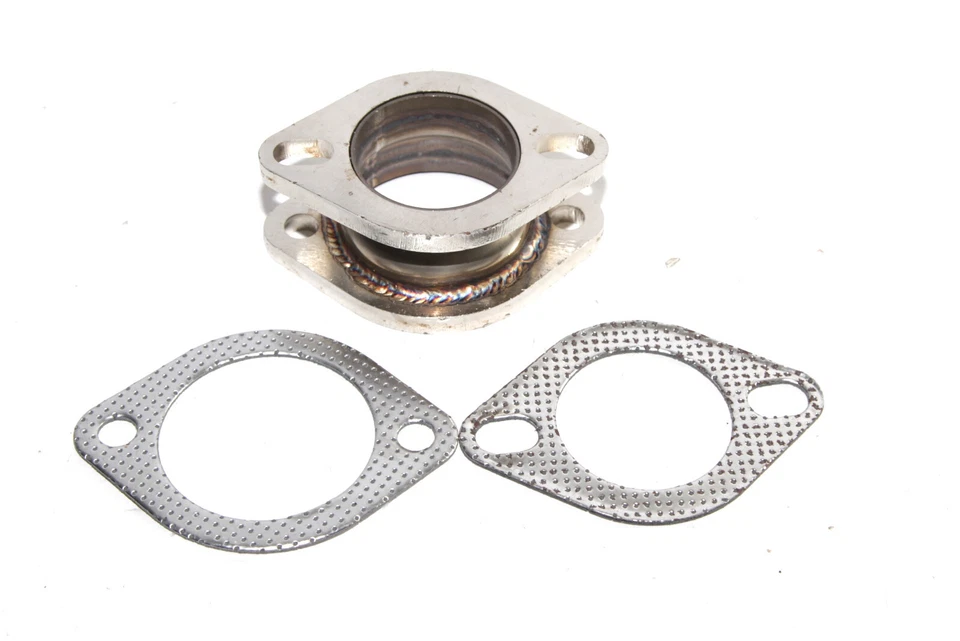 Adaptador de brida de extensión silenciador de escape Catback de 3" 2 pernos a 2,5" 2 pernos + junta Foto 4 de 4