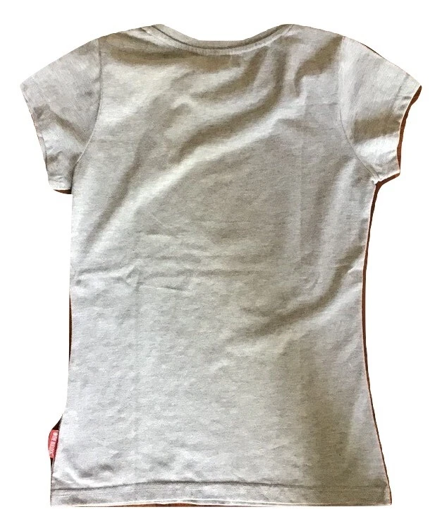 T-Shirt THE BULLDOG AMSTERDAM Taglia S Maglia da donna Grigia Misto Cotone Slim - Imagen 2 de 4