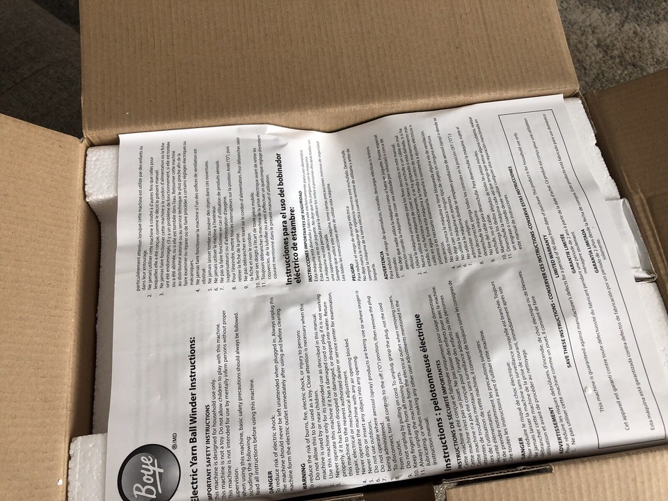 Boye Automatic Electric Yarn Ball Winder by Simplicity New In Box eBay