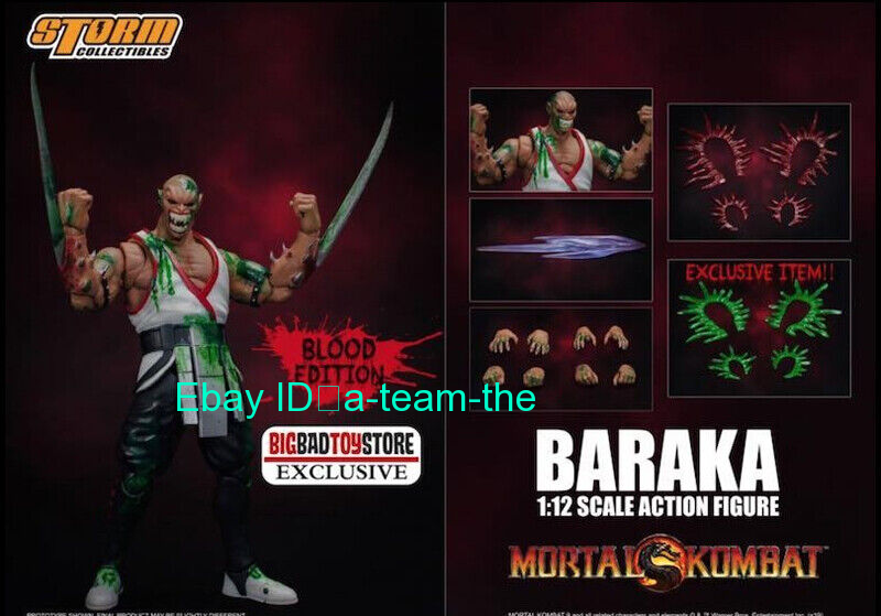 New Storm Toys Mortal Combat BARAKA Blood Stained Ver 1/12 Male 6