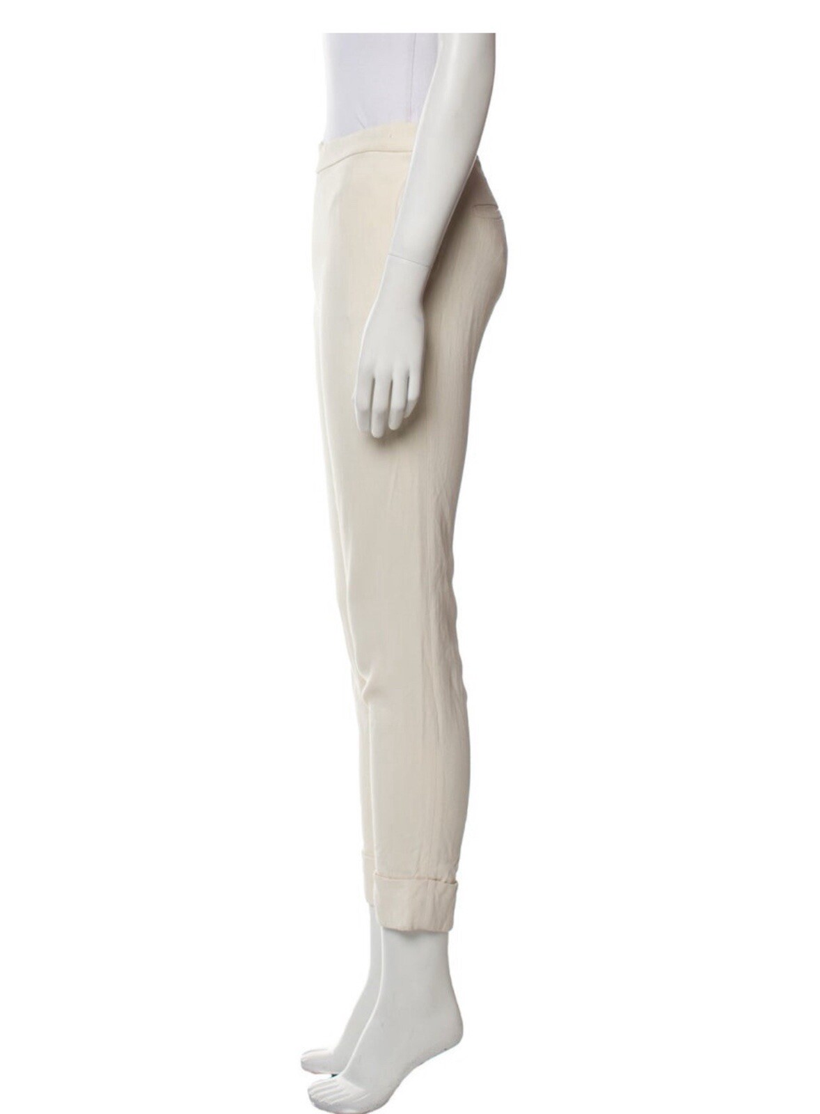 The Row Authentic Solid Ivory White Mid Rise Visc… - image 2