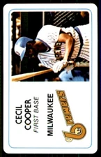 1981 PERMA-GRAPHIC SUPERSTAR CREDIT CARDS (125- PREFIX) #125-015 CECIL COOPER