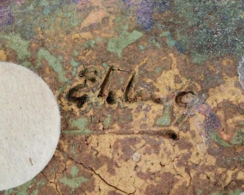 European studio ceramicist. Unique colossal ceramic dish. Late 20th C. - Picture 9 of 9