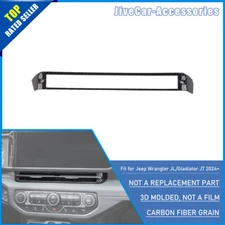 Carbon Center Dash A/C Air Vent Outlet Cover Trim For Jeep Wrangler JL JT 2024+