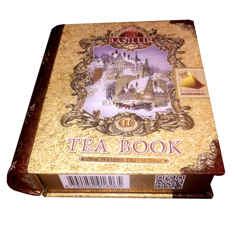 Té de albahaca - Té negro de Ceilán en bolsa de té de lujo con mini libro de té de metal Vol II Foto 2 de 4