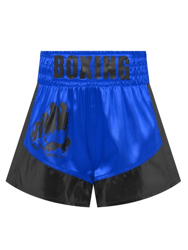 Kids Boys Bottom Muay Thai Trunks Color Block Shorts Wide Elastic Waistband - Picture 38 of 57