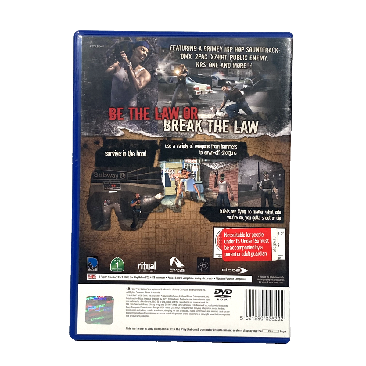 PlayStation2 - PS2★25 TO LIFE 海外版 北米版★箱付・説明書付・ソフト付 PlayStation2 - PS2☆25 TO LIFE 海外版 北米版☆箱付・説明書付