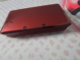 Nintendo 3DS Flame Red with Charger - Tested & Works *Missing Stylus*