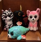 4-TY Beanie Boo Grindel, Tysilk Hunk, Sequence Zoey Zebra & A Flippable Waves — photo 2