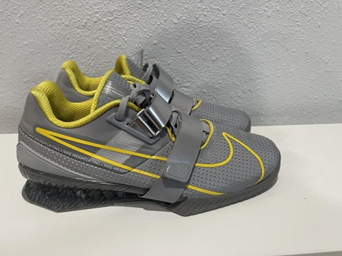 Nike Weightlifting Shoes Gray Yellow Size Unknown