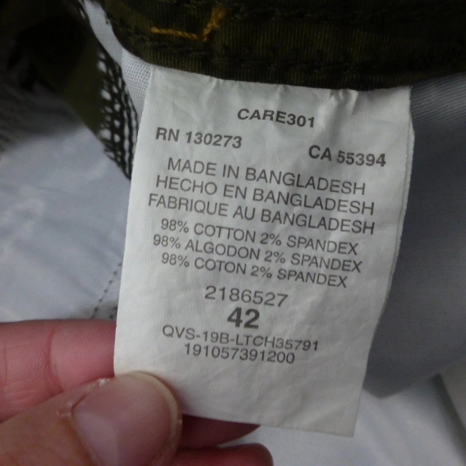 Pantalones Cortos Lee Para Hombre 42 Camuflados Carga Verde Trabajo Sueltos Bolsillos Exterior Foto 4 de 4