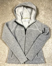 Smartwool Women Hoodie Jacket Small Gray Full Zip Recycled Wool Blend Thumbhole