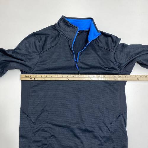Under Armour ColdGear Reactor Fleece Pullover Oberteil Herren M grau 1/4 Zip tailliert - Bild 10 von 12