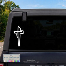 Christian Cross Vinyl Decal Minimalist Faith Car Sticker Religious Window Jesus