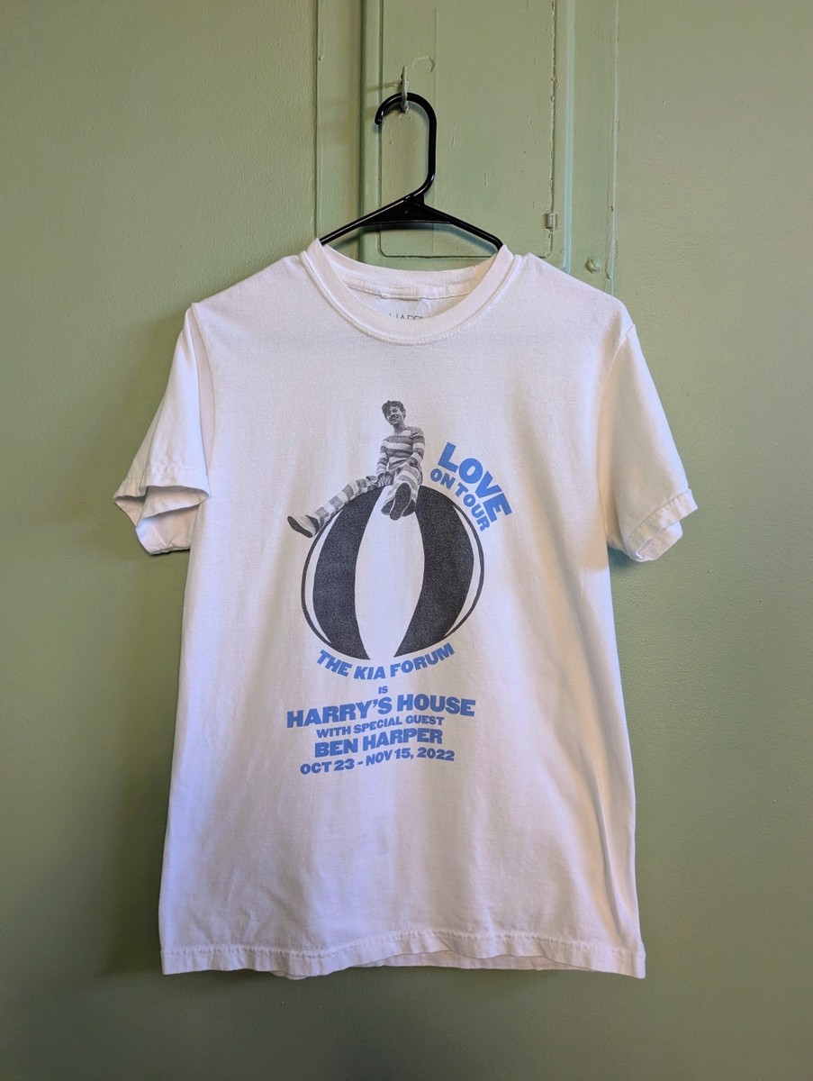 Harry Styles Love On Tour 2022 Kia Forum Concert Merch White Graphic T-Shirt S View 4