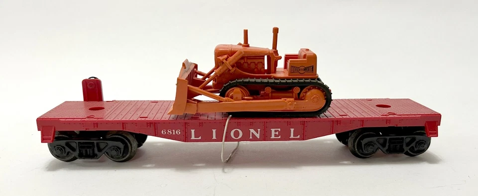 Postwar Lionel 6816 Allis Chalmers Bulldozer Flat Car C10 MINT OB NOS - Image 3 of 4