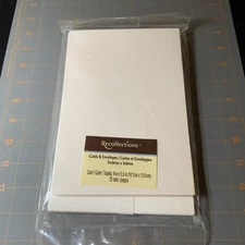 Recollections 4x5.5 BLANK CARDS & ENVELOPES Pack of 25 Ivory