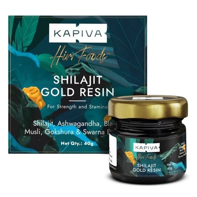 Kapiva Shilajit Gold Resin 40g, 80 Portionen, 24K Gold