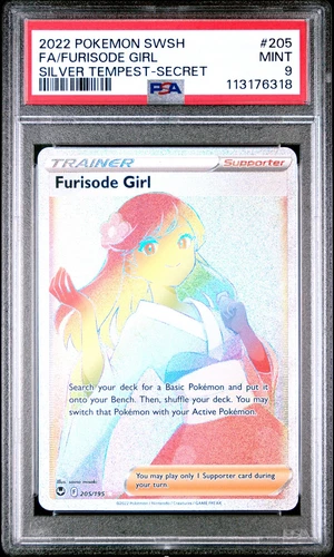 2022 Pokemon Sword & Shield Silver Tempest #205 Fa/Furisode Girl PSA 9 250001