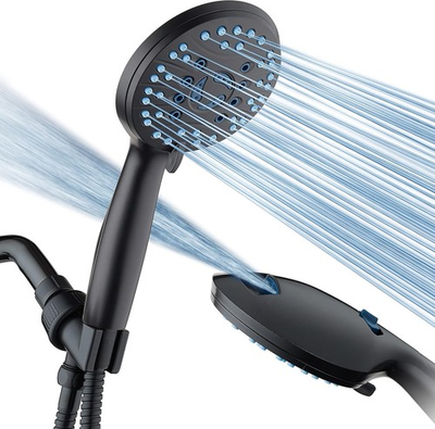 #ad AquaCare High Pressure 8 mode Handheld Shower Head Anti clog Nozzles Built in $48.99