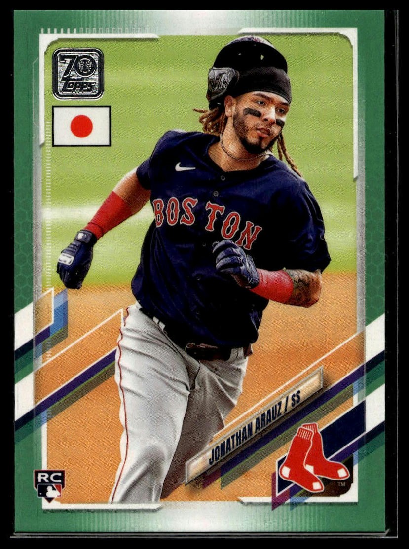 2021 Topps Japan Edition #171 Jonathan Arauz Jade Green #/75 Rookie SN,RC