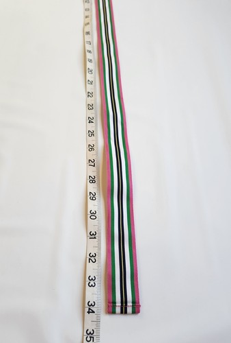 Polo Ralph Lauren Ribbon Belt Young Girls Size 14 Multicolor Stripe D Ring Logo - Picture 8 of 10