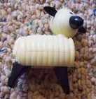 Vintage Fisher Price Little People Farm White Sheep Moveable Head/Legs Hong Kong