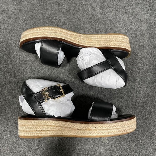 MICHAEL KORS Richie Espadrille Platform Sandals Women's Size 6.5 Black - Picture 6 of 7