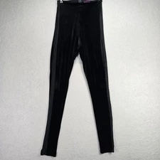 Commando Perfect Control Velvet Leggings Womens Medium Black Side Stripe