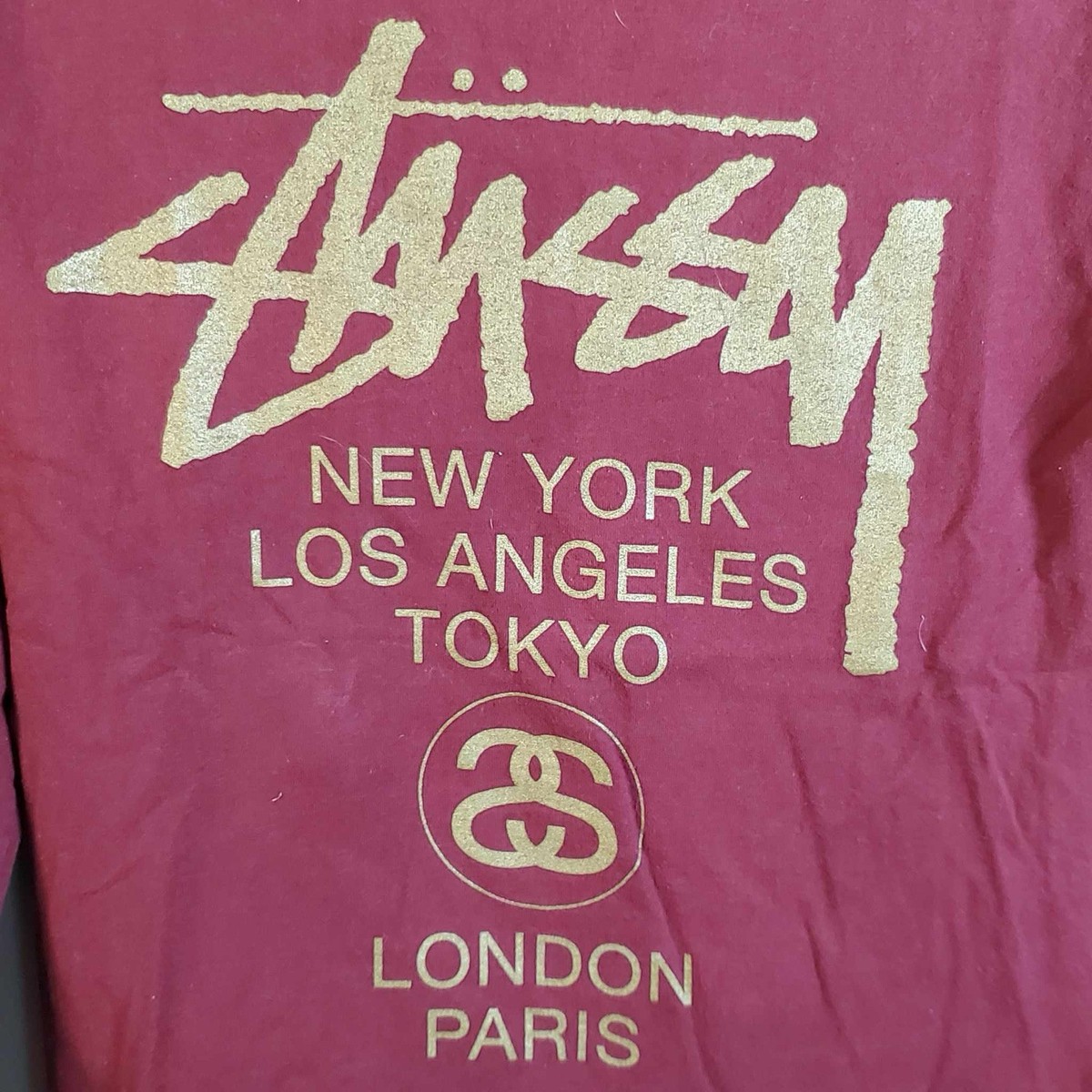 Stussy World Tour T Shirt Men's Small Graphic Print Long Stussy World Tour T Shirt Men's Small Graphic Print Long