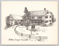 William Durgin Homestead Willowbrook at Newfield Maine ME Sketch PC 5.5 X 4.25