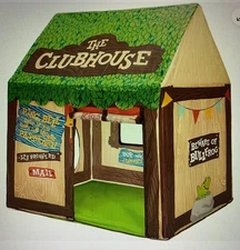 The Clubhouse Play Tent For Kids - 42.5"x38.6"x27.6" - Fabric Cover W/ Green Top