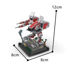 Compatible Micro-Mecha Diorama with Base 284 Building Toys from Game