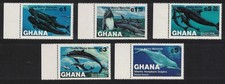 Whales Coastal Marine Mammals 5v Ghana 1983 MNH SG#1032-1036 MI#977-981