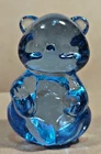 Vintage Fenton Glass Light Blue 3" Sitting Bear Figurine
